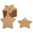 thumbnail image 1 of Star Gift Tags200PCS Paper Gift Tags with String Black Kraft Hang Tag with Feet Natural Jute Twine, 1 of 5