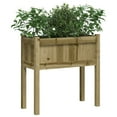 thumbnail image 3 of vidaXL Garden Planters 2 pcs with Legs Impregnated Wood Pine, 3 of 10