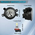 thumbnail image 5 of HMCYCI Front Fog Light Lamp With Bulbs For BMW X1 E84 2009 2010 2011 2012 2013 2014 15, 5 of 14