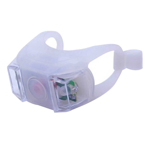 Yuarrent Luces de silicona para bicicleta de Color arcoíris, resistente al agua, para ciclismo, luz de seguridad delantera y trasera, manillar, Ciclismo Blanco