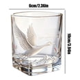 thumbnail image 3 of Grey Goose Frozen Flight Edition Whiskey Glass Cup - Grey Goose Frozen Flight Edition Collectible Frosted Glass Tumbler, Premium Blue and Silver Embossed Rocks Glass for Cocktails, 3 of 7