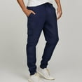 thumbnail image 4 of Hxshgdsn Mens Joggers Cargo Pants Fleece Line Warm Cuffed Sweatpants Running Outdoor Navy 2Xl, 4 of 5