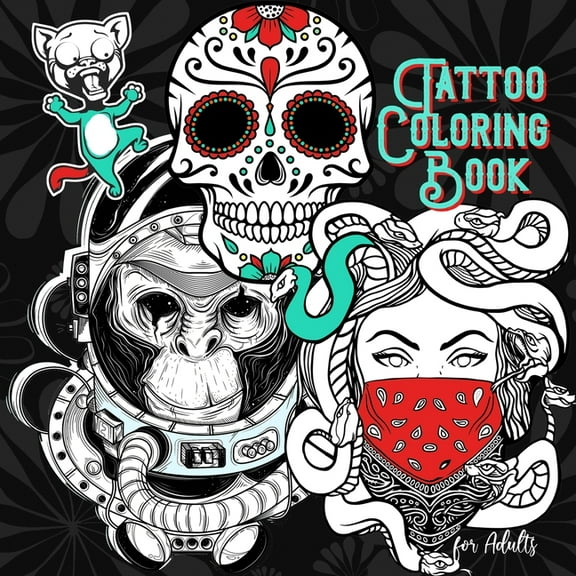 Houses Coloring Books Tattoo Coloring Book for Adults: Tattoos Coloring Book for Adults Old School Tattoo Coloring Book for Adults, Book 2, (Paperback)