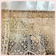 thumbnail image 3 of Retro Crochet Coffee Curtain Valance for Kitchen Window Boho Curtain Tiers Room Divider Knitting Doorway Curtain, 3 of 4