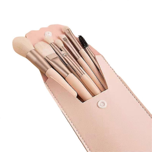 8pcs Professional Portable Makeup Brush Set With Foundation Blush Eyeshadow Eyebrow Lip Brushes Make Up Set