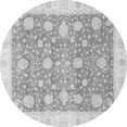 thumbnail image 1 of Ahgly Company Indoor Round Oriental Gray Traditional Area Rugs, 6' Round, 1 of 4