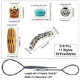 thumbnail image 2 of DIY Hair Accessories Making Sets 110Pcs Geometry Resin & Alloy & Plastic Beads Plastic Dreadlocks Braiding Beads & Hair Pin Bun Maker Mixed Color 110pcs/bag, 2 of 6