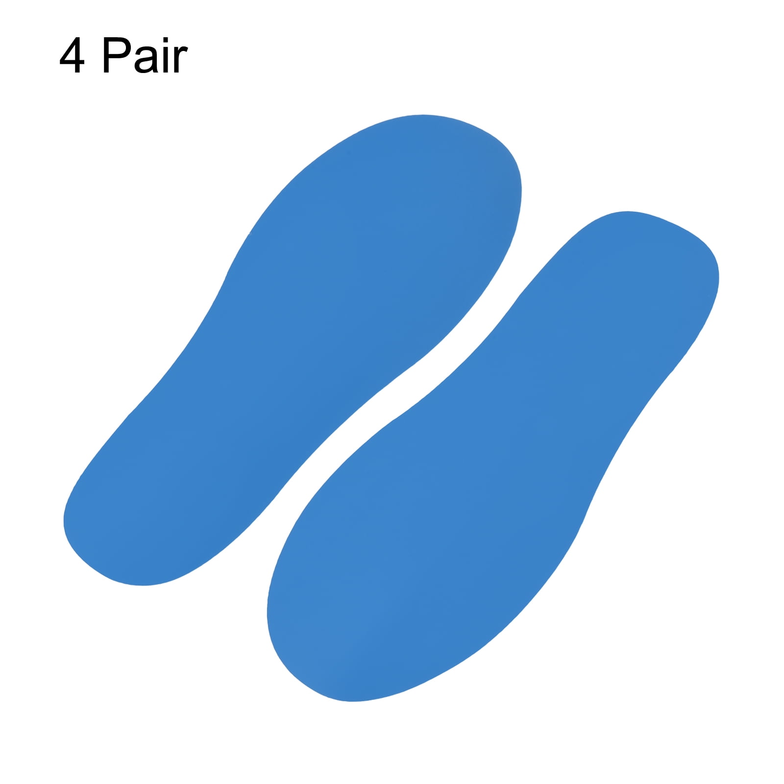 Unique Bargains Durable Footprint Sticker Shoes Floor Decal Sign Sky Blue 10x4"