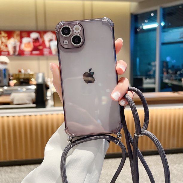 Funda de silicona líquida con correa para el cuello, carcasa con cable para OPPO A72 5G A93S A92 Reno 4 4Se Find X2 Pro Reno 7 RealmeX7 Fivean unisex