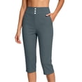 thumbnail image 2 of Women's Plus Size Polyester Spandex Quick Dry Tight Fitness Yoga Pants, High Stretch Soft Sport Trousers, All Season Workout Bottoms for Gym Daily | TruHer,Gray 2XL, 2 of 9
