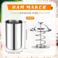 thumbnail image 2 of 2 Pieces Stainless Steel Meat Press Maker with Thermometer Ham Deli Meat Bacon Sandwich Press Maker for Making Homemade Healthy Deli Seafood Poultry Patty Cooking Tool, 2 of 7