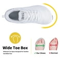 thumbnail image 2 of Women's Wide Toe Box Walking Shoes for Plantar Fasciitis, Arch Support Orthotic Wide Width Athletic Tennis Running Sneakers​​​ WhiteBlack Size 8.5, 2 of 5