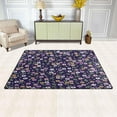 thumbnail image 3 of Bohemian Flowers Purple Area Rugs Colorful Large Non-Slip Floor Mat Decorative Carpets Doormat for Kitchen Living Dining Dorm Playing Room Bedroom 60 x 39inch, 3 of 7