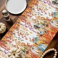 thumbnail image 2 of Orange Thanksgiving Fall Table Runner, Autumn Thanksgiving Kitchen Dining Table Decoration for Home Party Decor 13x36 Inches, 2 of 9