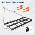 thumbnail image 1 of AKDSteel Herse de Traction de 4 Pi, Remorquage Robuste pour Niveleuse derrière l'Entrée avec Chaîne et 4 Ceintures de Sécurité, Râteau à Gravier Ajustable, 1 of 7