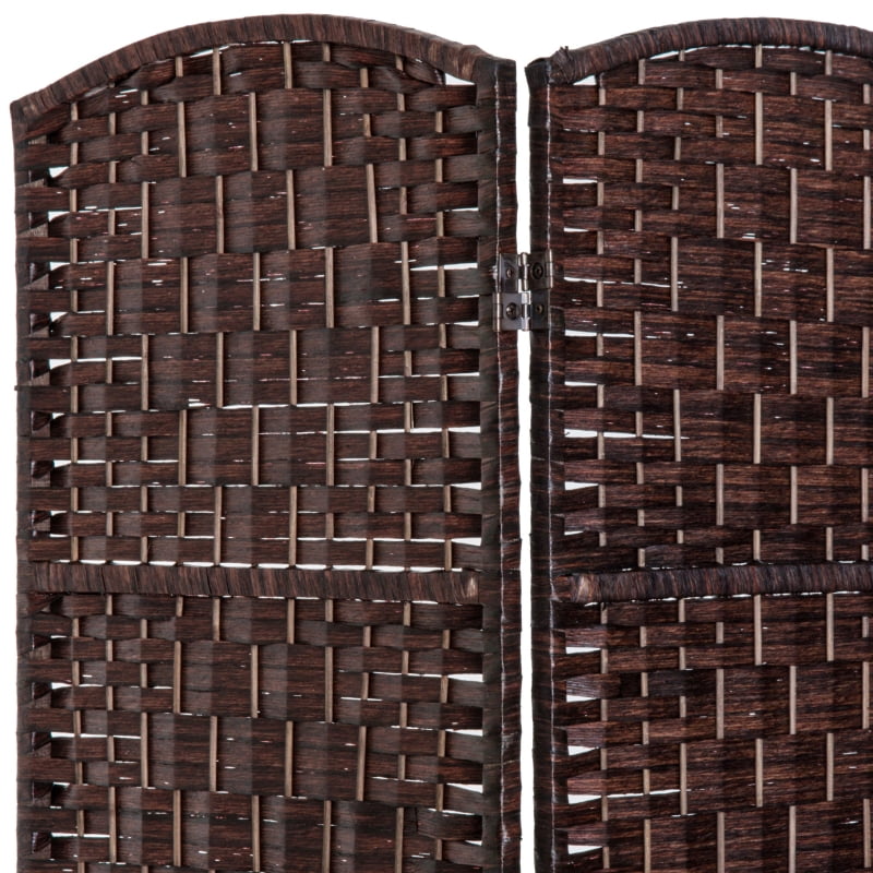 Alvantor 3-Panel Folding Privacy Screen, Hand-Woven Room Divider with 360° Hinges 53.1"xo.75"x70.9" Brown