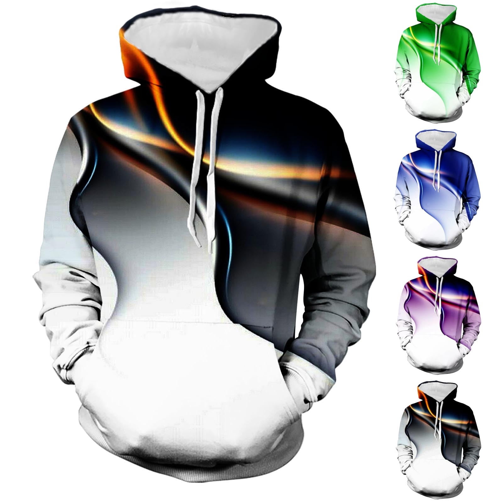symoid Mens Hoodies Pullover Graphic Clearance Fall Winter Hoodies