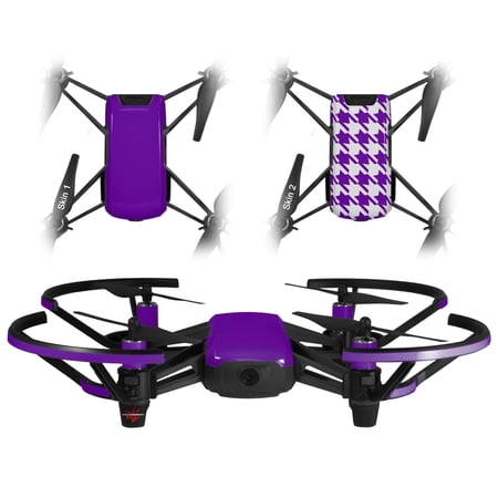 Skin Decal Wrap 2 Pack for DJI Ryze Tello Drone Solids Collection Purple DRONE NOT INCLUDED