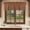 Sepia, Brown, Earthy, variant on Brown Country Valances for Windows, Decorative Rod Pocket Window Valance Curtains, Farmhouse American Rustic Cabins Animals Short Curtain Drapes for Kitchen/Living Room, 2 Panels, 42" W x 12" L