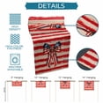 thumbnail image 6 of Thin Red Lines Table Runner 90 Inches, Patriotic Bow Vintage Distressed Striped Bed Runner Dresser Scarves Tabletop for Indoor Outdoor Parties/Ceremony/Banquet, 13" x 90", 6 of 9