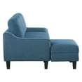 thumbnail image 4 of Lester Chaise Sleeper Sofa in Blue fabric with Black legs, 4 of 10