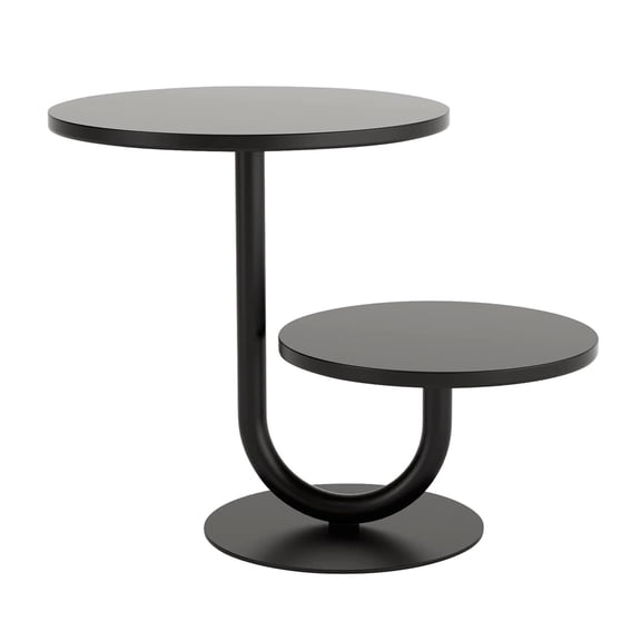 COOLHOOD Elegant Two Tiers Birthday Cake Stand Iron Round Dessert Display Tray Metal Dessert Holder for Kitchen or Dining Room