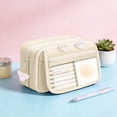 thumbnail image 4 of Big Capacity Pencil Case with 3 Compartments, Large Pencil Pouch Pen Bag Organizer for Office Essentials,Beige, 4 of 7