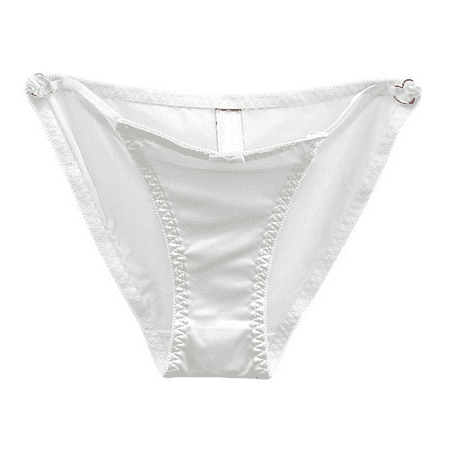 Fulorrnie Underwear for Women Comfort G String Breathable Sexy Panties Thong Drop Waist Stretchable Panty White M