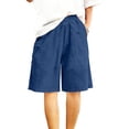 thumbnail image 2 of Ruimatai Women's Casual Linen Blend Pants with Pockets Rolled Hem Comfortable Stretch Fabric for Daily Wear, 2 of 8