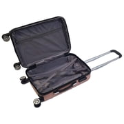 K-Cliffs 3pc Travel Luggage Set Hardside Suitcase Lightweight 3 ABS Spinner Zippers Rose Gold