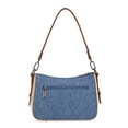 thumbnail image 5 of Wrangler Shoulder Bag for Women Denim Canvas Small Hobo Purse with Stitched Detail & Back Zipper Pocket, Jean, 5 of 6