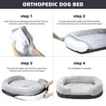 thumbnail image 3 of Pettycare 38 inches Memory Foam Dog Beds for Large Dogs, Orthopedic Dog Bed Washable with Removable Cover and Waterproof Liner, Couch Pet Bed Sofa with Sides and Nonskid Bottom, Fits up to 75lbs, Grey, 3 of 7