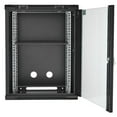 thumbnail image 2 of Choco Moon 15U Server Rack Cabinet, Wall-Mounted Network Enclosure with 18" Lockable Glass Door, Secure Data Storage Solution, 2 of 4