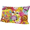 thumbnail image 6 of Happy Sweet Halloween Velvet Oblong Lumbar Plush Throw Pillow Cover/Shams Cushion Case - 20x36in - Decorative Invisible Zipper Design for Couch Sofa Pillowcase Only, 6 of 7