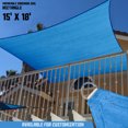 thumbnail image 1 of Sunshades Depot 15' x 18' Sun Shade Sail Rctangle Permeable Canopy Blue Custom Size Available Commercial Standard, 1 of 6