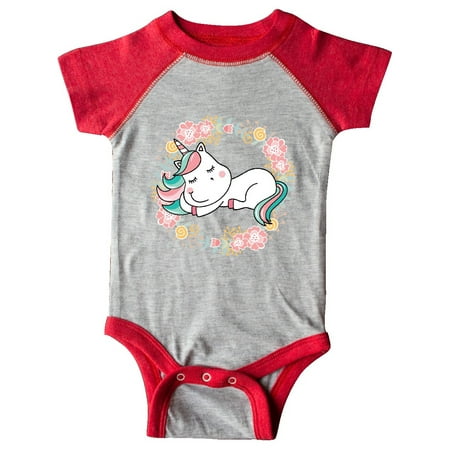 

Inktastic Unicorn Flowered Wreath Gift Baby Girl Bodysuit
