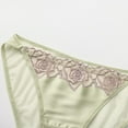 thumbnail image 4 of VONCOS Sheer Mesh Thong for Women Low Rise Floral Lace Underwear, Green Stretchy Comfort Fit Panties for Everyday,Size M, 4 of 8