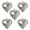 Silver, variant on 5pcs/lot Silver/Gold Color Heart Plastic Beads Charm Pendants for Necklace Jewelry Making Findings