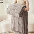 thumbnail image 4 of King Size Blanket Cozival Extra Large Fleece Throw Blanket 200X230Cm, Textured Cozy Fuzzy Nap Blanket for Office, Soft Warm Cover for Sofa Bed, Lightweight, Plush Throw Blanket, F, 4 of 7