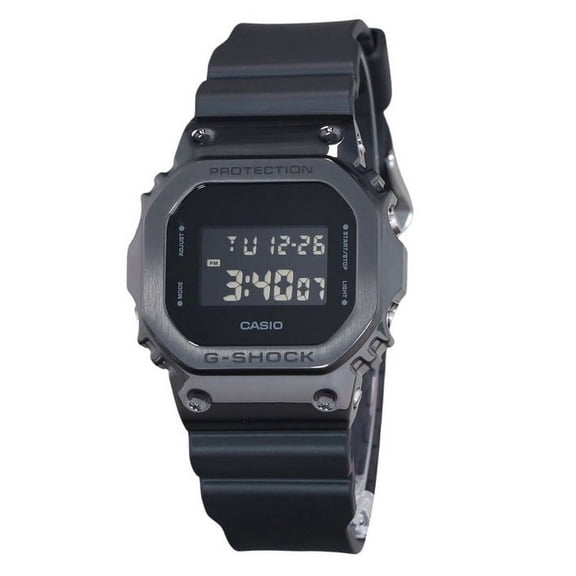 Casio G-Shock Digital Metal Bezel Resin Strap Quartz GM-5600UB-1 200M Men's Watch