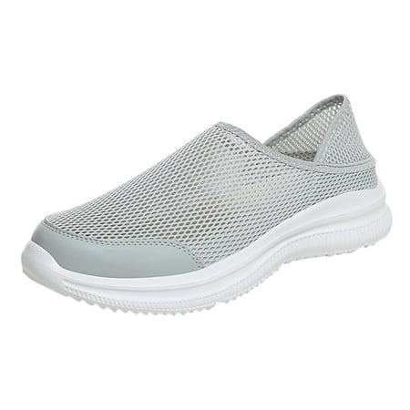 

Sneakers for Men Fashion Men Mesh Mountaineering Casual Sport Shoes Slip On Solid Color Running Breathable Soft Bottom Sneakers Mens Sneakers Mesh Grey 42