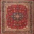 thumbnail image 1 of Ahgly Company Machine Washable Indoor Square Traditional Tomato Red Area Rugs, 4' Square, 1 of 7