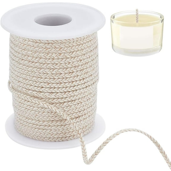 Replacement Cotton Torch Wicks Bisque 0.2x0.05cm about 54.68 Yards/Roll