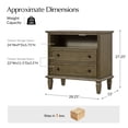 thumbnail image 3 of Tina's Home 27" Tall Wood End Table with Charging Station, 2 Drawer Side Table with Power Outlet for Living Room Kona, 3 of 11