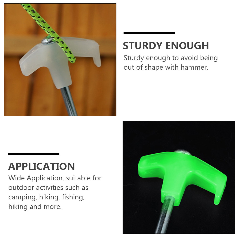 TAILTOSS  Fluorescent Tent Nails Silver for Camping and Hiking Sturdy and Safe At Night