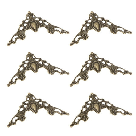 

HOMEMAXS 24 Pcs Vintage Metal Book Corner Protector Box Book Scrapbook Album Corner Decorative Protector Cover (Antique Bronze)