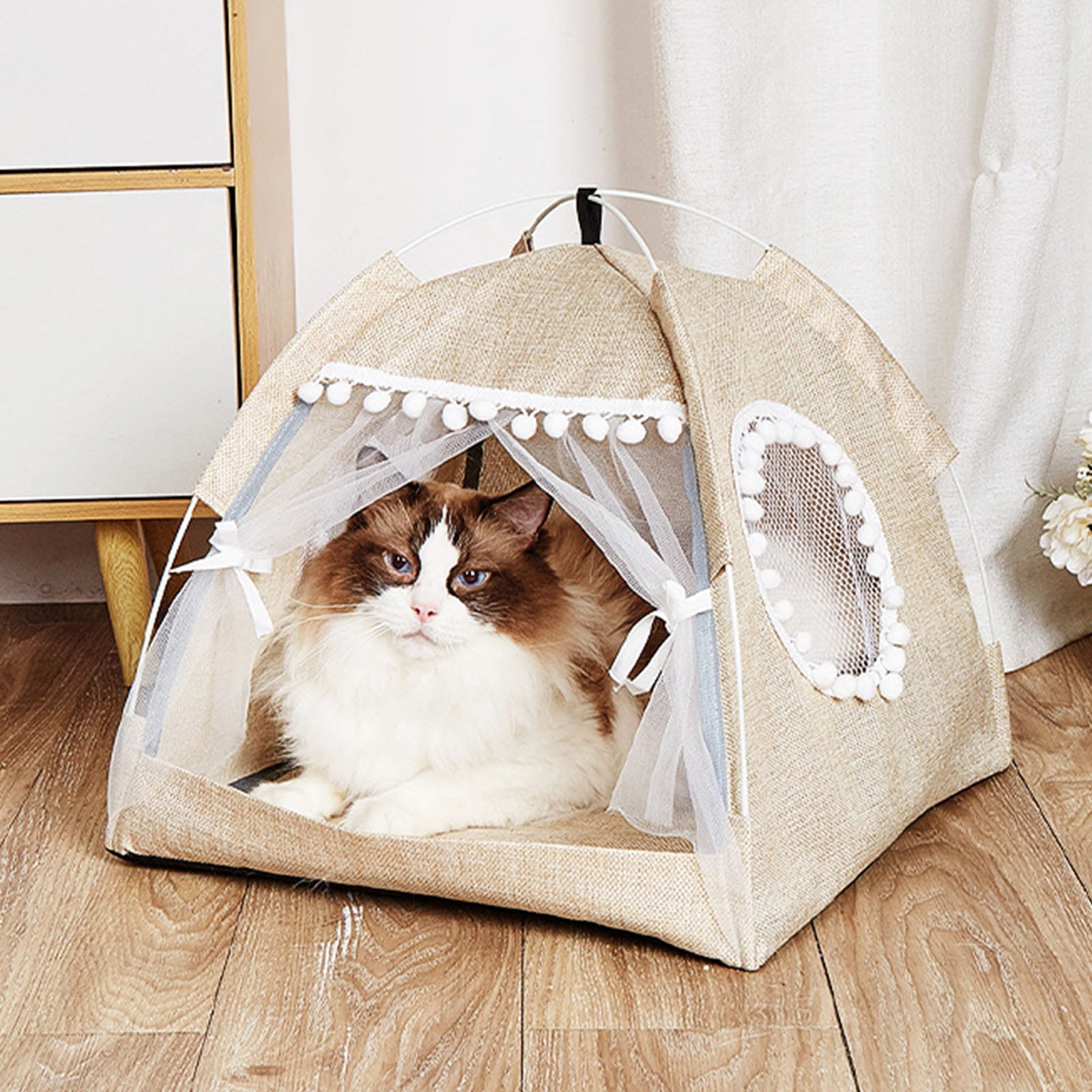 Pet Teepee Dogs Bed for Dogs Outdoor Camping Resting Tent Portable Lightweight Puppy Pet Tent
