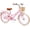 20-inch - Pink, variant on Chantmo Girls Beach Cruiser Bike 20 inch Single Speed with Basket Kickstand Adjustable Seat for Kids Green