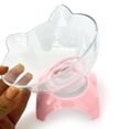 thumbnail image 3 of Kitten Comedero Elevado Transparente Para Gato Rosa, 3 of 5