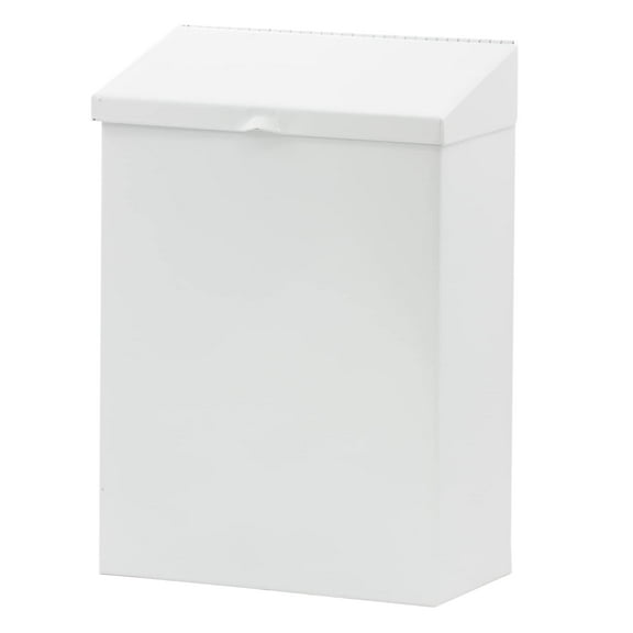 HOSPECO ND-1W Feminine Hygiene Product Metal Waste Receptacle - White (1/Carton)